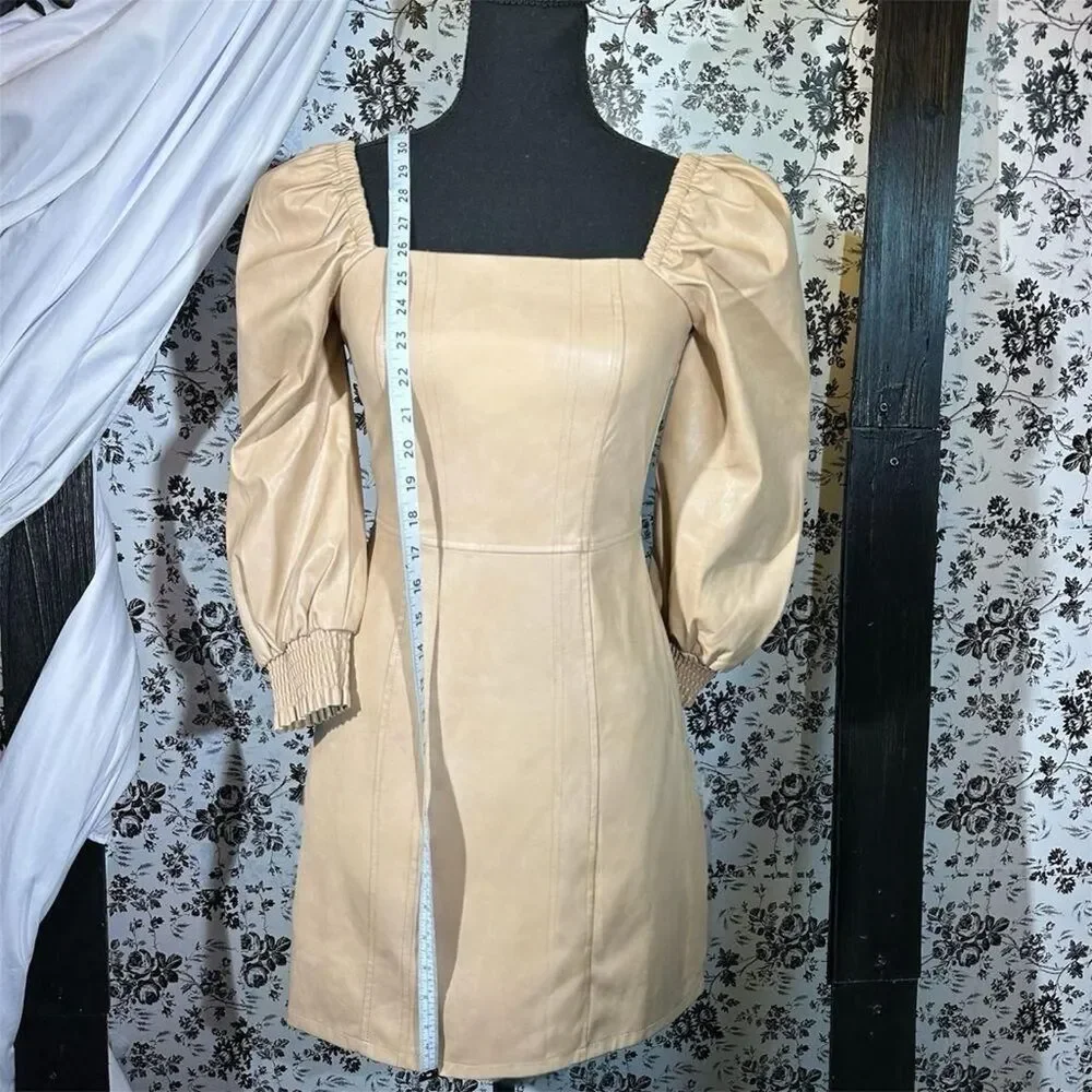 7-for-all-mankind Women's Tan Dress sz xs - Picture 4 of 8